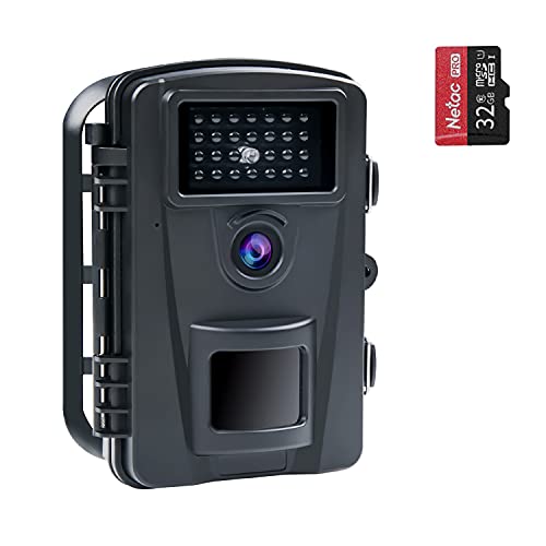 COOLIFE 28MP 1520P HD Wildkamera Fotofalle IP66 Wasserdicht Wildtierkamera 940nm IR LEDs Nachtsicht Bewegungsmelder 0,2s Schnelle Trigger Geschwindigkeit Nachtsicht Wildkamera mit 32G Speicherkar