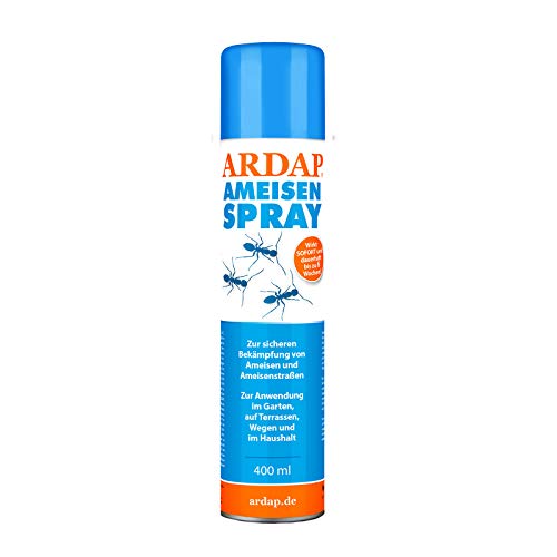 ARDAP Ameisenspray 400ml - Ameisen bekämpfen leicht gemacht - Ameisenmittel, Ameisengift innen & draußen - Wirkt sofort & dauerhaft bis zu 6 Wochen - Anti Ameisen Spray