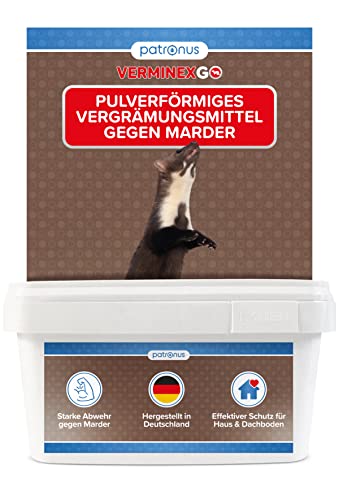 Patronus Marderabwehr-Mittel für Dachboden, Haus & Garage 1 kg - effektives Mardervergrämungsmittel mit Sofort- & Langzeit-Schutz gegen Marder
