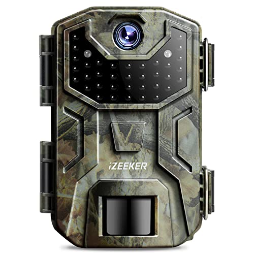 iZEEKER Wildkamera 32MP HD, Wildtierkamera mit 940nm No Glow Infrarot LEDs, Wildkamera mit Bewegungsmelder Nachtsicht IP66 wasserdicht für die Tierbeobachtung Heim Sicherh